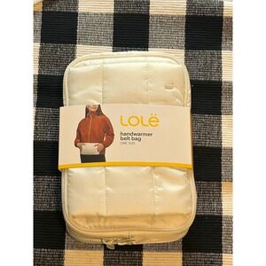LOLE Lolë (NEW) Hand Warmer Belt Bag Cream HIGH SCHOOL FOOTBALL GAME NIGHT MOM